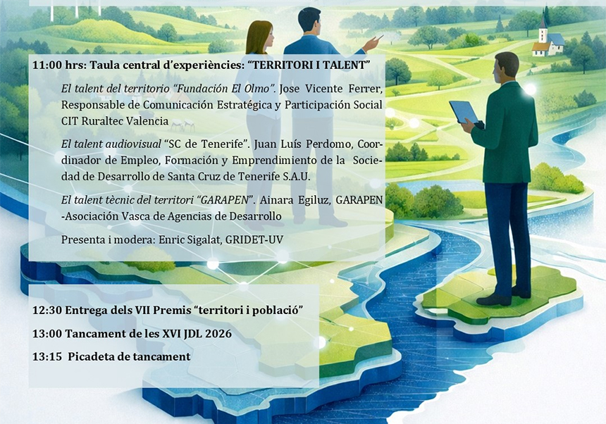 La inscripción para las XVI «Jornades sobre Desenvolupament Local en la Comunitat Valenciana» ya está abierta